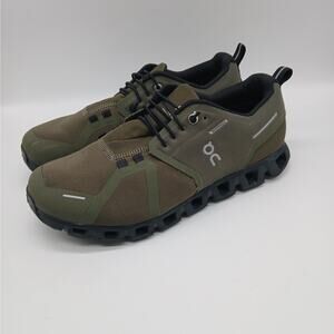 On Running Cloud 5 Waterproof Running Sneaker Shoes Olive Green Men's Size 8.5